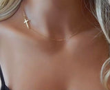 Necklaces - Gold Cross Necklace