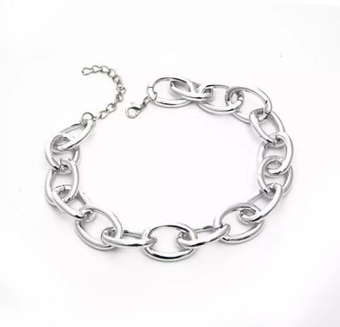 Necklace -  Chunky Silver Necklace