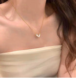Necklaces - Mother Of Pearl Heart Pendant Necklace