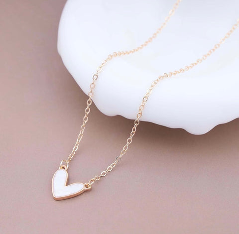 Necklaces - Mother Of Pearl Heart Pendant Necklace