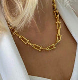 Necklaces - Gold Horseshoe 16” Necklace