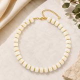 Necklaces - Coastal Glow Necklace - White & Gold