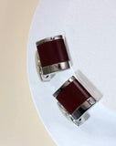 Men Cufflinks - Copper Geometric Cufflinks