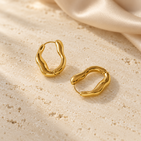 Earrings - Sole Gold Hoops Earring