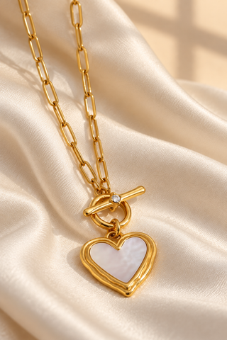 Necklaces - Golden Heart Toggle Necklace