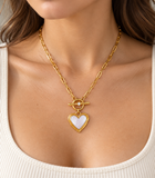 Necklaces - Golden Heart Toggle Necklace