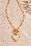 Necklaces - Golden Heart Toggle Necklace