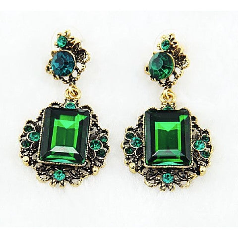 Earrings - Fairy Charm Emerald Earring - 3just3