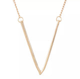 Necklaces -Triangle Gold Plated Necklace