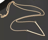 Necklaces -Triangle Gold Plated Necklace