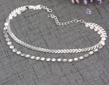 Necklaces - Silver Arrow + Dot Choker Set