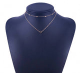 Necklaces - Double Layer Heart Choker