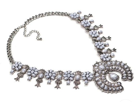 Necklaces - Crescent Silver Necklace