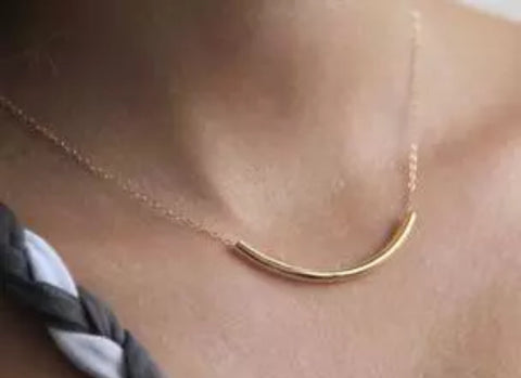 Necklaces - Gold Bar Necklace