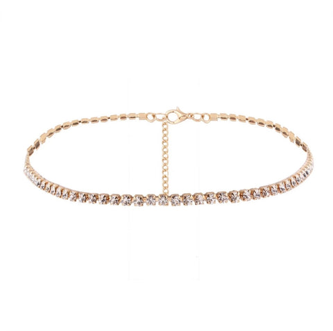 Necklaces - Diamond Gold Choker