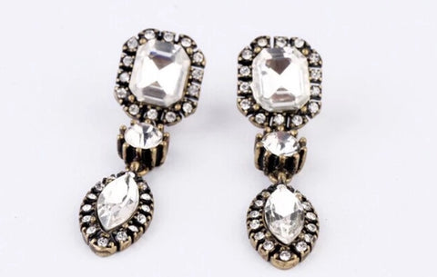 Earrings - Diamond Drop Earrings - 3just3