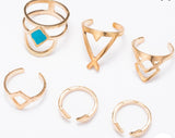 Rings - Boho Ring Set - Silver or Gold