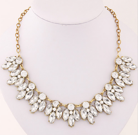 Necklaces - Marquis Diamond Necklace - 3just3 - 1