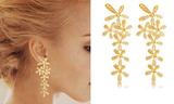 Earrings - Flower Dangle Drop Earrings - 3just3 - 2