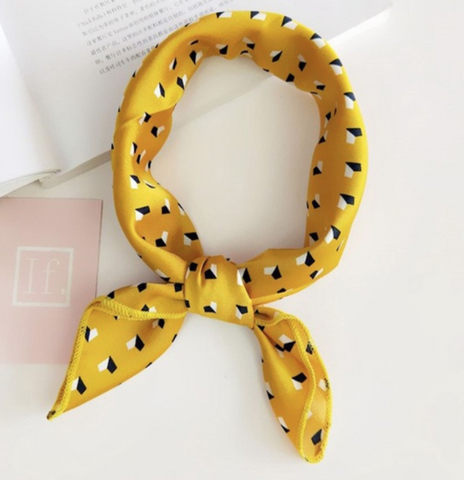 Scarves - Yellow with Print