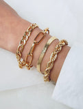 Bracelet - Stackable Chain Bracelets - Set of 4