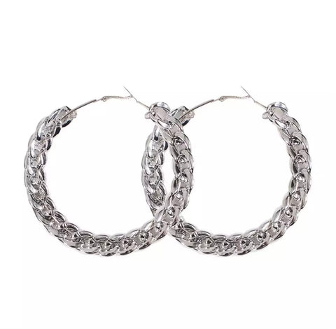 Earrings - Chainy Hoops