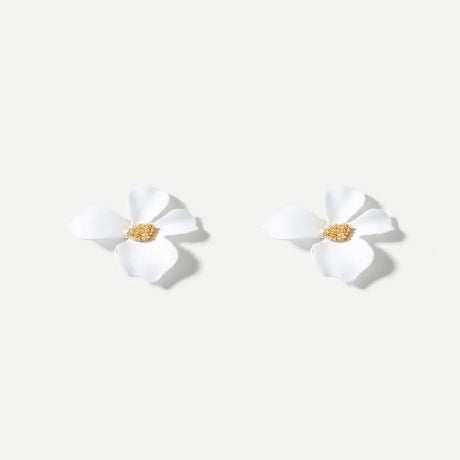 Earrings -  White Flower Earrings