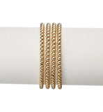 Bracelet - Gold Beaded Ball Bracelet - Set of 4