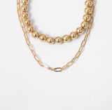 Necklaces - Gold Ball Necklace Set