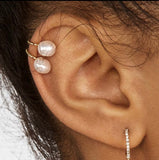 Earrings -  Pearl Cuff Earrings