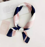 Scarves - Navy Blue & Pink Stripe