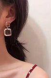 Earrings -  Square Diamond Earrings