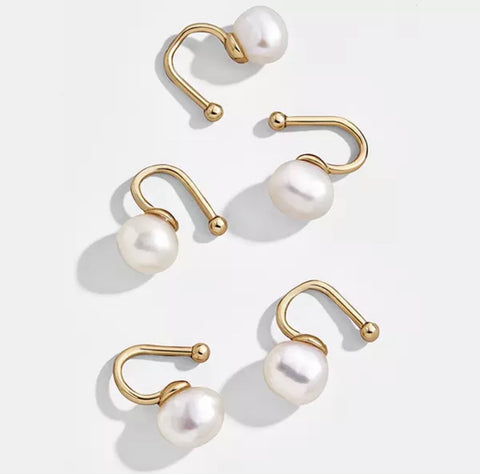 Earrings -  Pearl Cuff Earrings