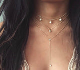 Necklaces - Gold Star Layered Necklace