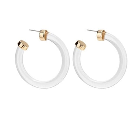 Earrings -  Clear Acrylic Hoops